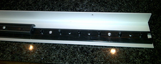 anodised aluminium bracket for strip curtains